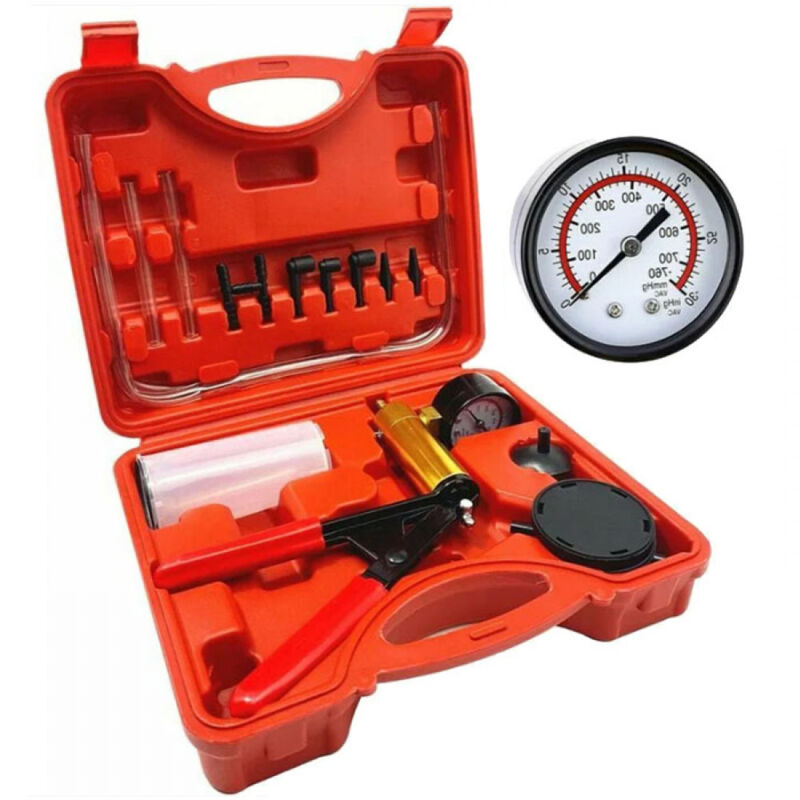 Manuelle Bremsenentlüftung Motorrad Auto, Druck- und Unterdruckpumpenprüfgerät Bremsen- und Kupplungsflüssigkeitsentlüftung mit Autoadaptern