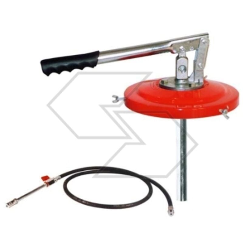 Manuelle Fettpumpe für 4,5 / 5 kg Eimer Schlauch 1,50m Kopf 4 Backen