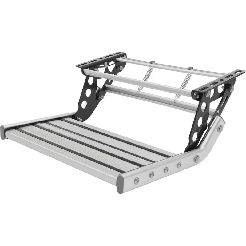 Manuelle Trittstufe für Wohnwagen, klappbare Trittstufe für Wohnmobile, Trittstufe mit LED-Beleuchtung für Wohnmobile und Wohnwagen