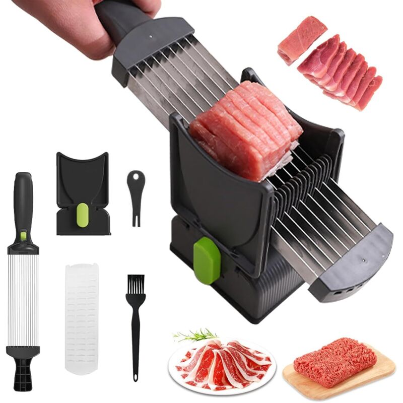 Manuelles Fleischmesser, Küchenmesser zum Schneiden von Fleisch, Multifunktionsmesser für frisches rohes Fleisch, Fleischschneider mit einstellbarer