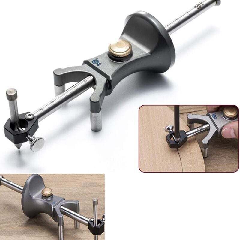 Markierungsplanungswerkzeug für die Holzbearbeitung, Doppelzweck-Markierungswerkzeug für gerade Linien und Bögen, Zeichenwerkzeug,