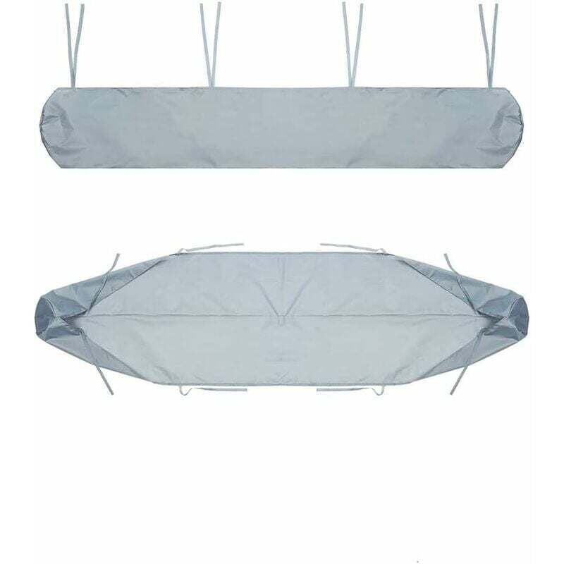 Markisen-Schutztasche, 4 m, grau, einziehbare manuelle Markisen-Aufbewahrungsabdeckung, wasserdicht, staubdicht, Schutzhülle für Terrassenmarkise