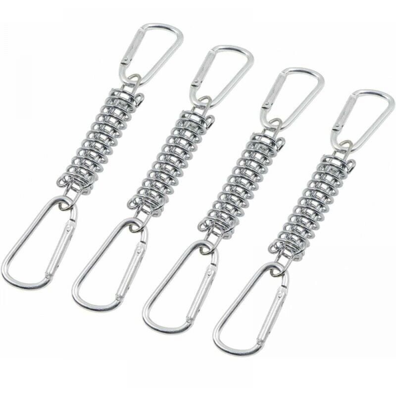 Markisen-Spannfederverschlüsse - Sonnensegel-Befestigungen Edelstahl-Zubehör mit 4 Schraubenfedern 8 Karabinern für Campingzelte Ymyny