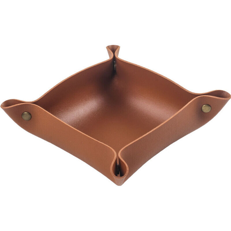 (Braun, 1 Stück) Leder-Taschen-Organizer, Schlüssel-Organizer-Ablage, Münzbox, Schlüssel, Geldbörse, Handys und Büro