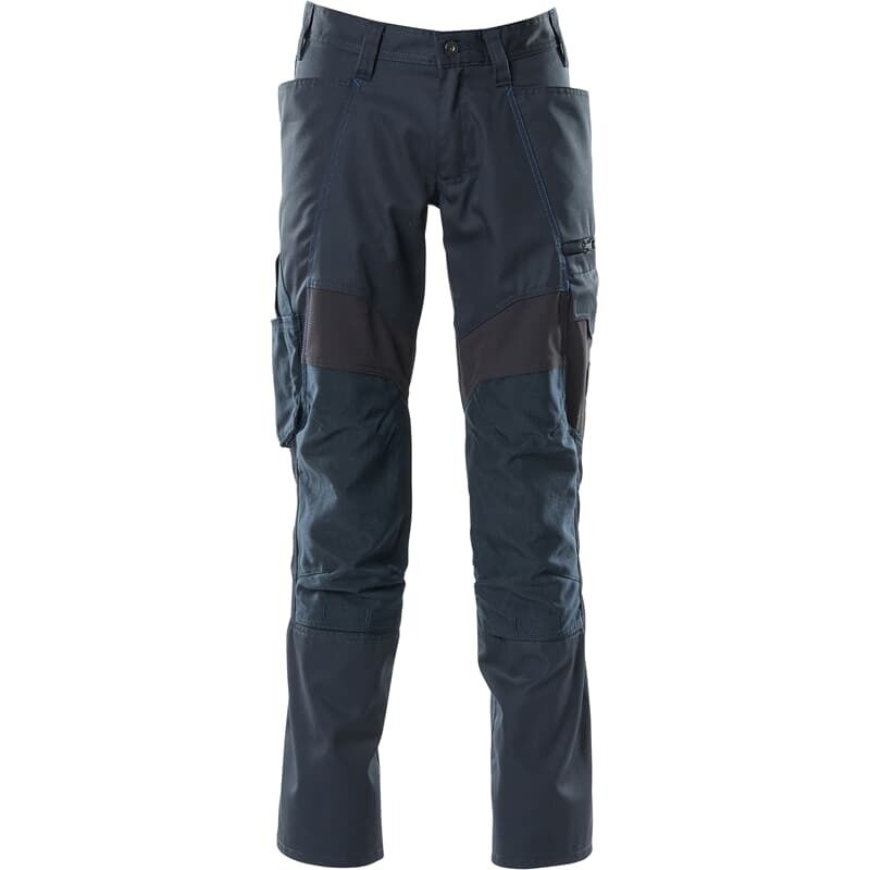 Arbeitshose Stretch Zones 18579 leichte Bundhose mit Cordura Knietaschen, Farbe: Schwarzblau - 010, Größe: 52 - Mascot