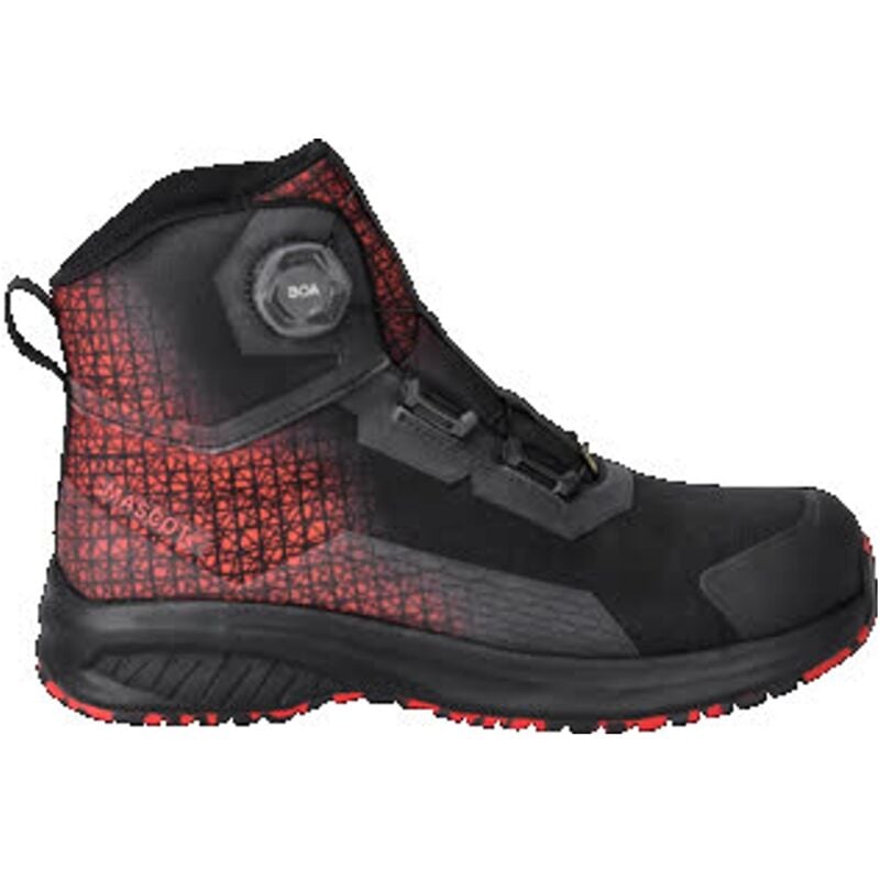 Sicherheitsstiefel F1502 S3S sr fo Gr. 46 schwarz/verkehrsrot - Mascot
