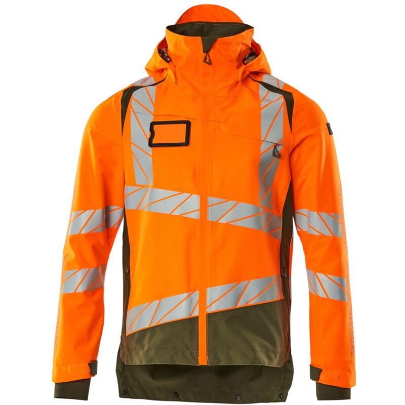 Hard Shell Jacke mit leichtem Futter Jacke 19301 Gr. s, hi-vis orange/moosgrün - Mascot