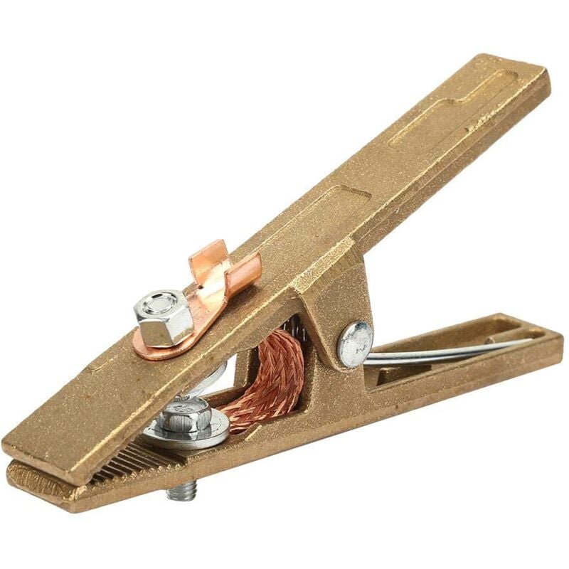 Zoternen - Masseklemme Schweißgerät, Messing Massezange, a Form Masseklammer Erdungsklemme für Schweißgerät(300A)
