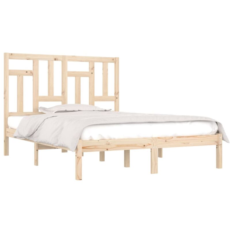 Massivholzbett ohne Matratze 200x200 cm Kiefer Vidaxl