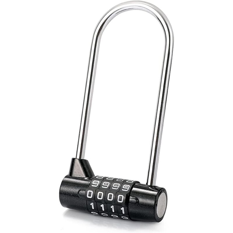 Ersandy - Master Lock Zahlenschloss, digitales Passwort-Vorhängeschloss, 4-stelliges Zahlenschloss für Fitnessstudio, Schule, Arbeitsspinde, Zäune,