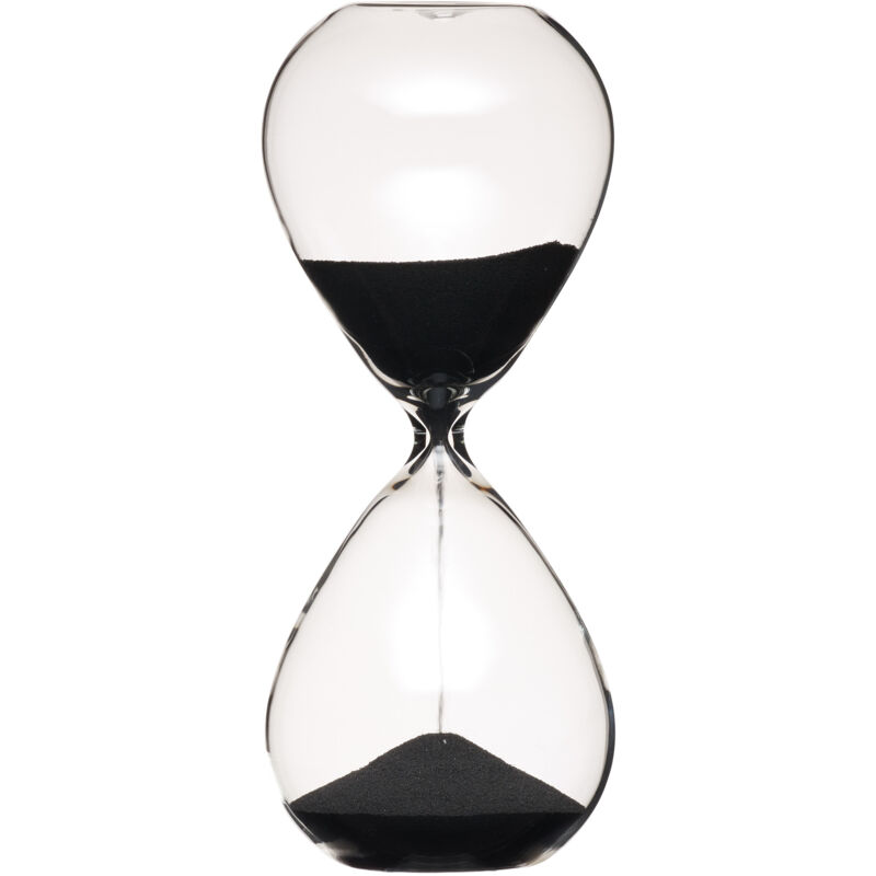 MasterClass Uhr de sand für Eier, Uhr de sand für Uhr de Sand, Uhr de dreiMinuten, Uhr de Küche de Glas mit schwarzem sand, 8 x 4 cm, 1 St.