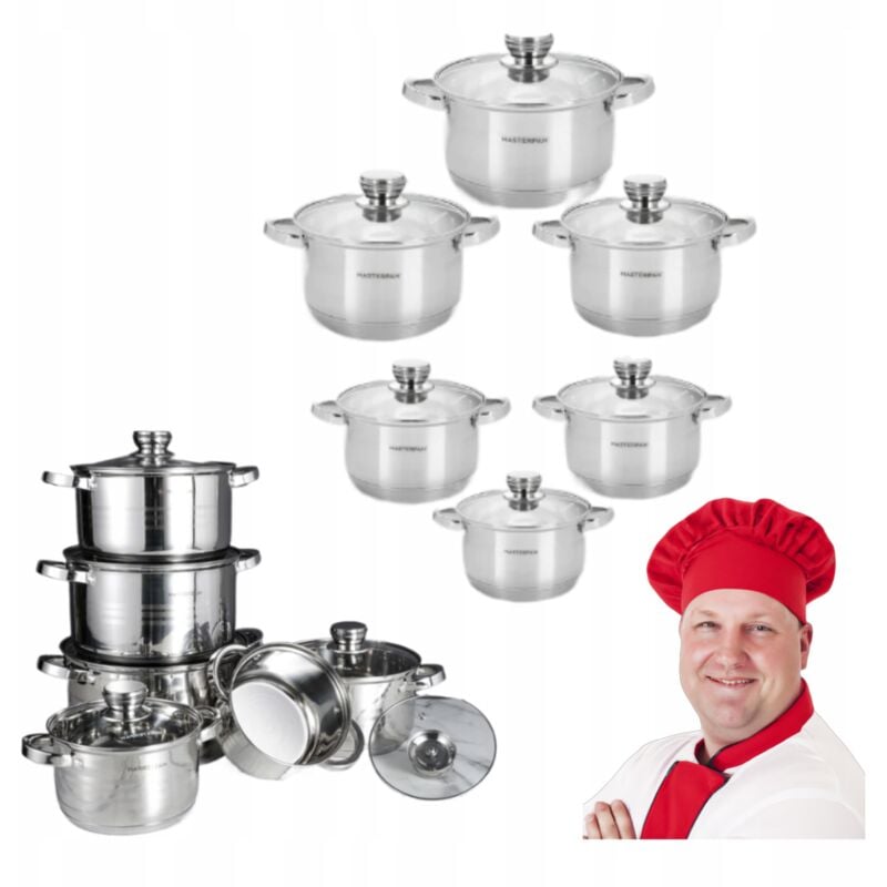 Masterpan Induction 12-teiliges Edelstahl-Topfset