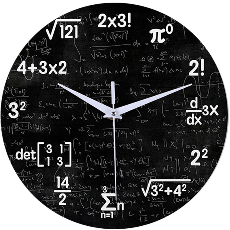 Mathe-Wanduhr, Mathematik-Uhr, für Kinder, Formeln, Symbole, Uhr, Klassenzimmer-Dekor, Geschenk für Lehrer
