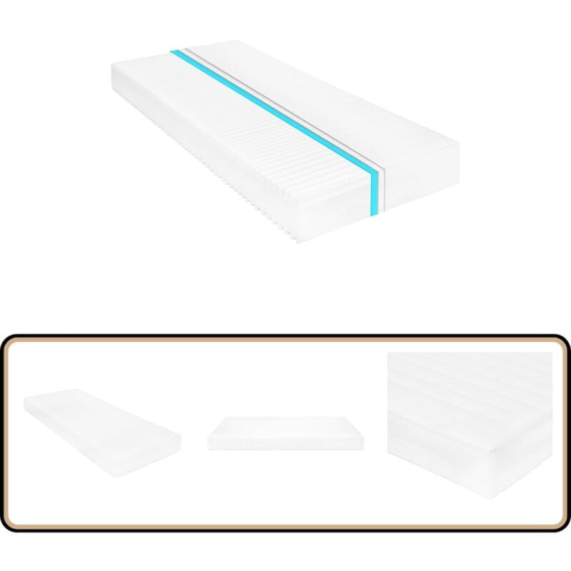 Matratze 120 x 200 cm 7 Zonen pu Schaum 16 cm H2 H3 - Matratze - 7-Zonen-Matratze - PU-Schaum Matratze - Schaumstoff Matratze - Doppelbett Matratze