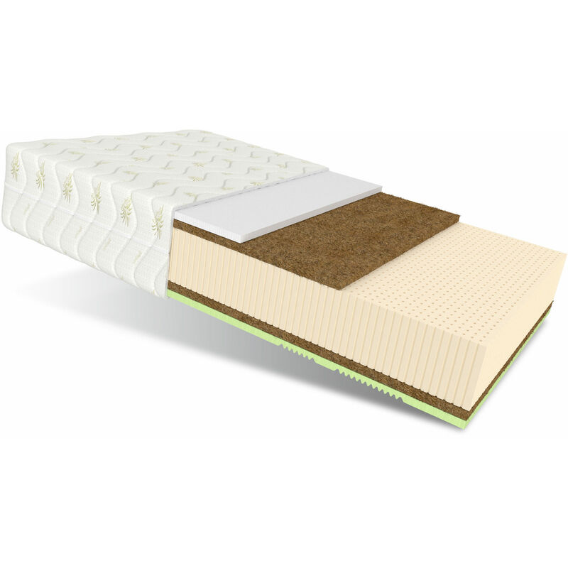 Matratze 140x200 Latexmatratze giovani max 7 Zonen Latex Kokos Clima Latex H3 27 cm aloevera