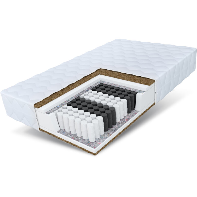 Matratze 160x200 Taschenfederkern 7 Zonen H4 kokos atlas Premium Bett hart 18 cm