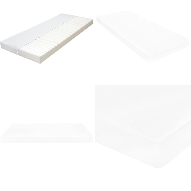 Matratze 80 x 200 cm 7 Zonen pu Schaum 10 cm H2 H3 - Gastmatratze - 7-Zonen-Matratze - PU-Schaum Matratze - Matratze Weiß - Matratze 80x200 - Home &
