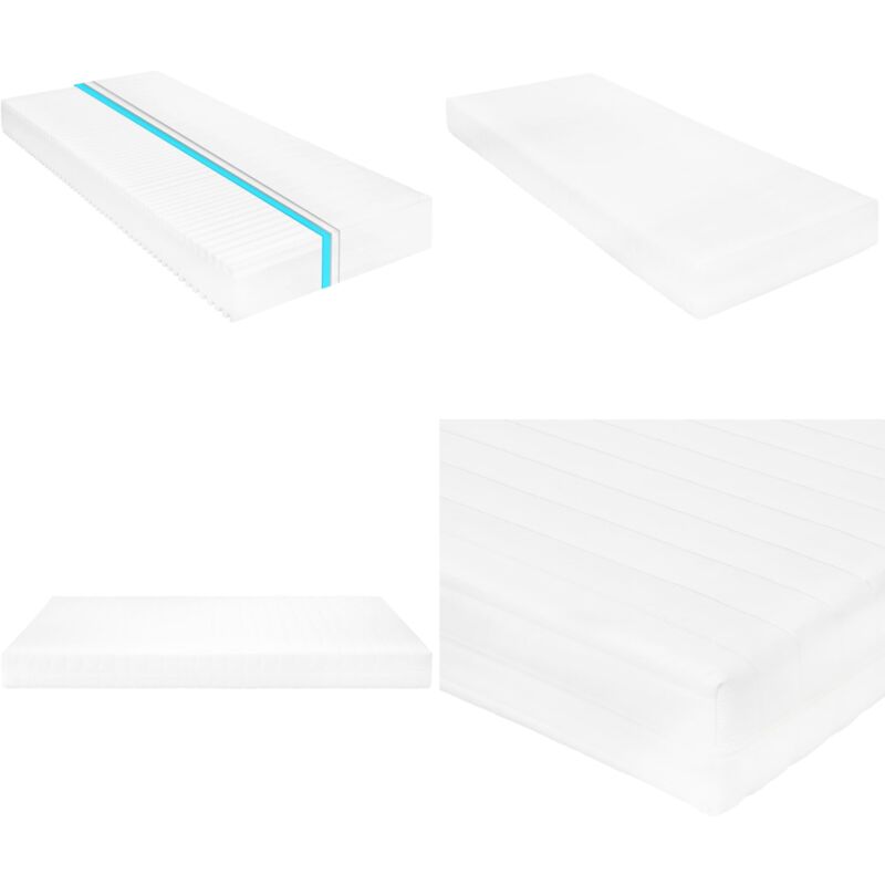 Matratze 80 x 200 cm 7 Zonen pu Schaum 16 cm H2 H3 - Matratze - Schaummatratze - 7-Zonen-Matratze - Einzelbett - PU-Schaum - Home & Living