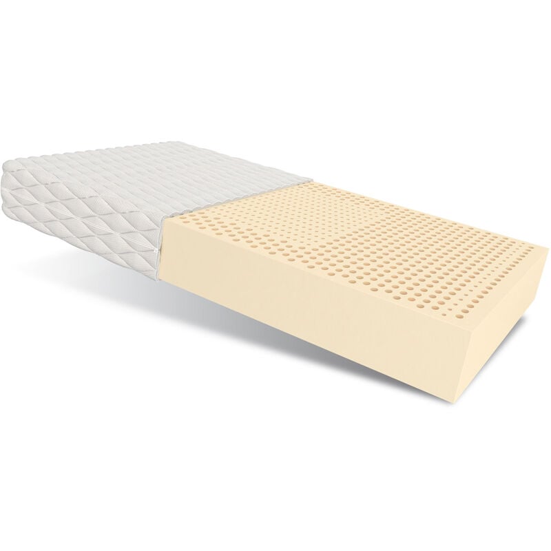 FDM - Matratze 80x180 cm Latexmatratze udine 7 Zonen Latex H2 9 cm aloe vera