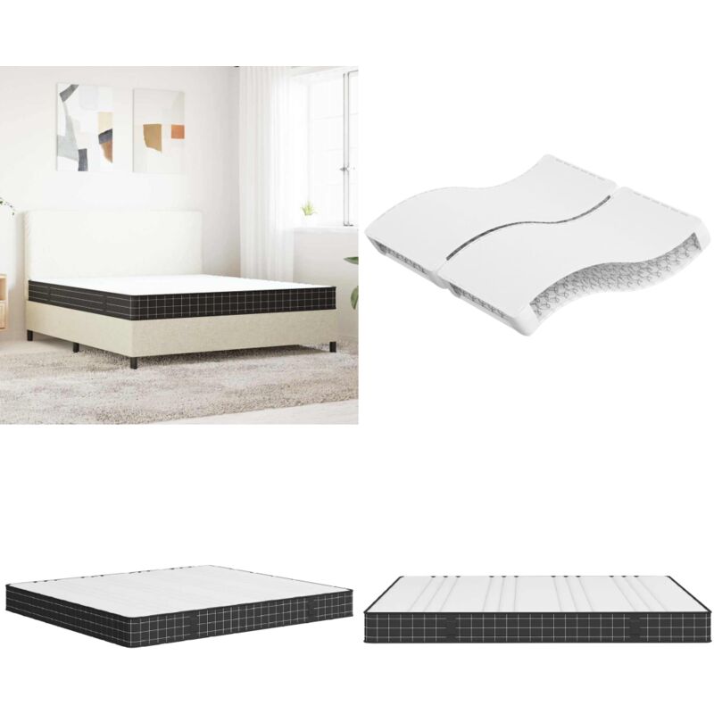 Matratze Bonnell-Federkern Mittel 180x200 cm - Bonnell-Matratze - Doppelbett Matratze - Matratze 180x200 - Matratze Mittelfest - Matratze Weiß - Home