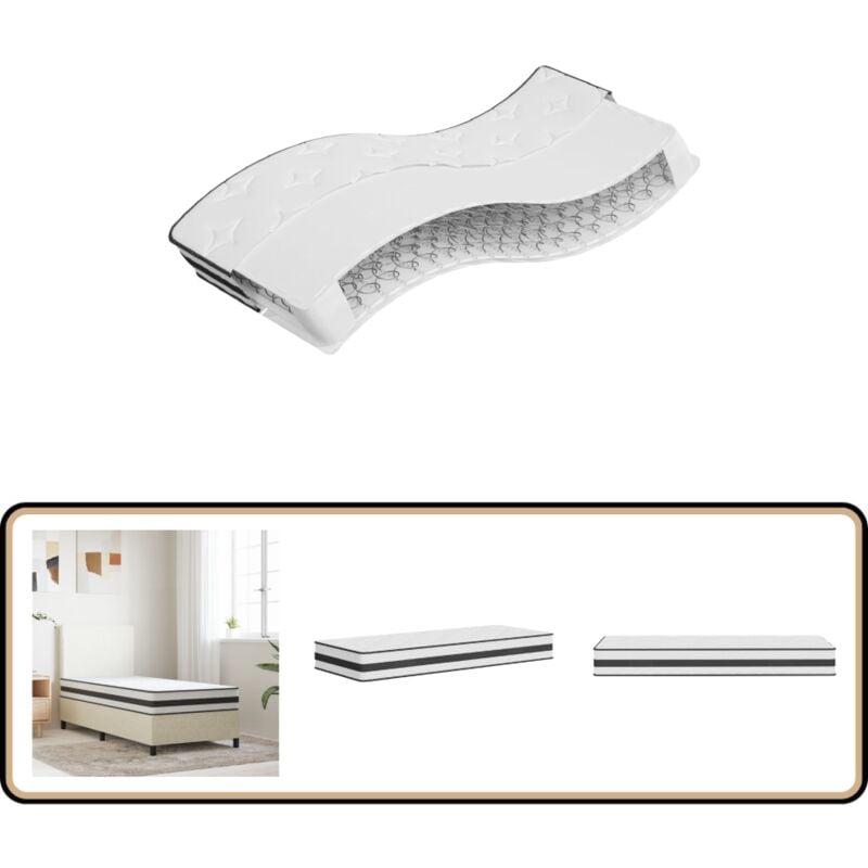 Matratze Bonnell-Federkern Mittel 70x200 cm - Bonnell-Matratze - Federkernmatratze - Matratze 70x200 - Einzelbettschaummatratze - Mittelhart