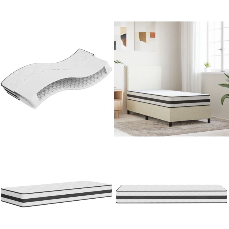 Matratze Bonnell-Federkern Mittel 80x200 cm - Bonnell-Matratze - Federkernmatratze - Matratze 80x200 - Einzelbetttatratze - Mittelharte Matratze