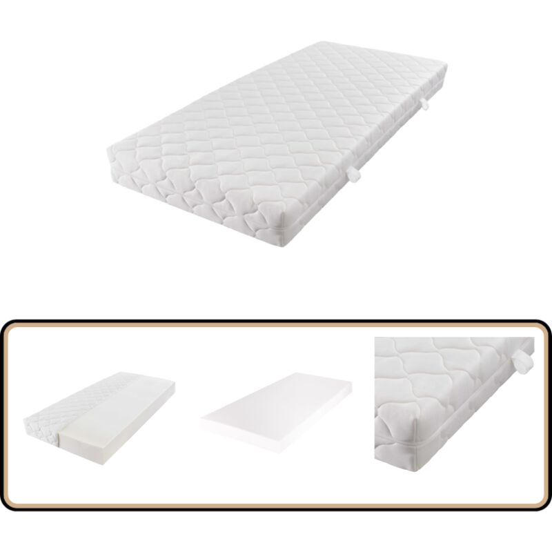 Vidaxl - Matratze mit waschbarem Bezug 200×160×17 cm - Matratze - Komfortmatratze - Liegekomfort - Schlafqualität - Rückenfreundliche Matratze