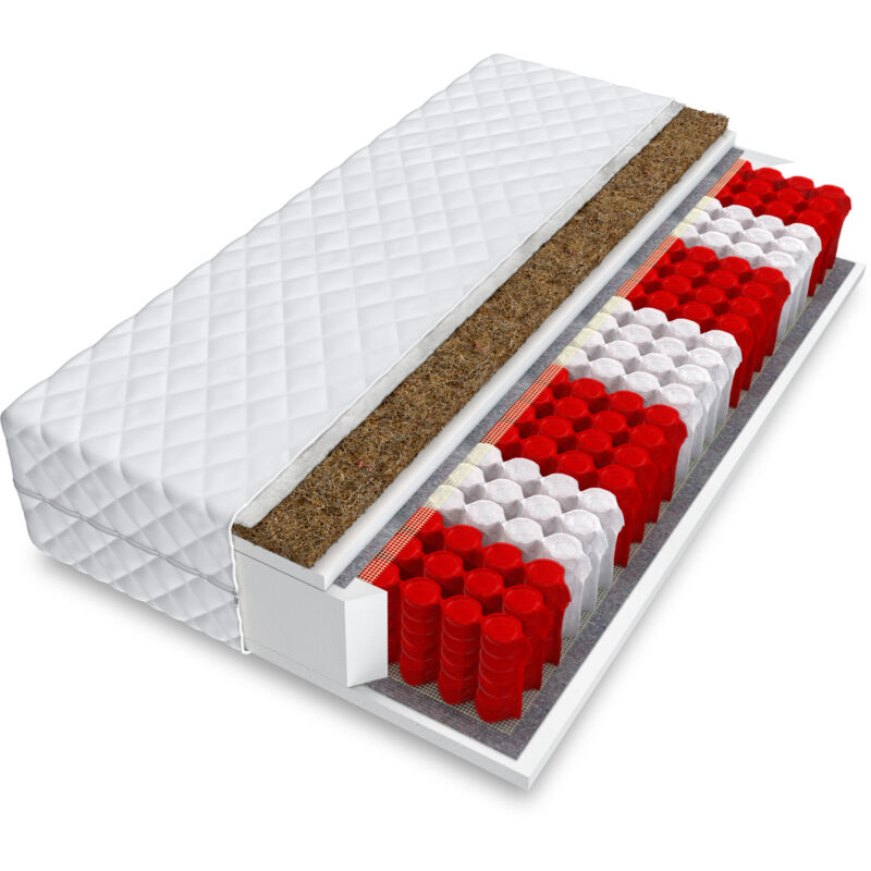 Matratze montalto 7 Zonen 180x200 multipocket Taschenfederkern Kokos H3 H4 17 cm