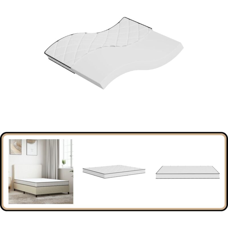 Matratze Schaumstoff Mittelweich 160x200 cm - Matratze - Schaumstoffmatratze - Federkernfreie Matratze - Doppelbettmtratze - Matratze 160x200