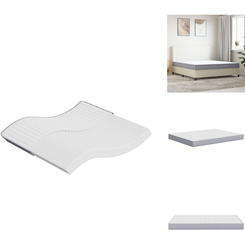 Matratze Schaumstoff Mittelweich 180x200 cm - Matratze - Schaumstoffmatratze - Federfreie Matratze - Doppelbettmatratze - Medium Härte