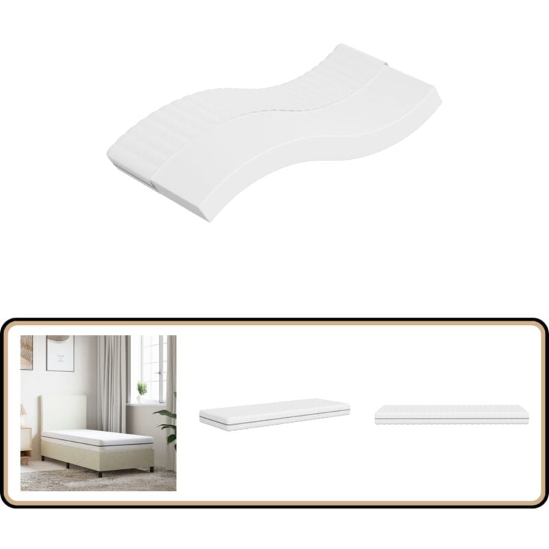 Matratze Schaumstoff Mittelweich 70x200 cm - Matratze - Schaumstoffmatratze - Einzelbettmatratze - Matratze 70x200 - Mittelweiche Matratze