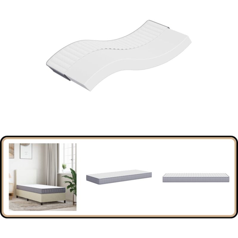 Matratze Schaumstoff Mittelweich 90x200 cm - Matratze - Schaumstoffmatratze - Doppelbettmatratze - Einzelbettmatratze - Weiße Matratze