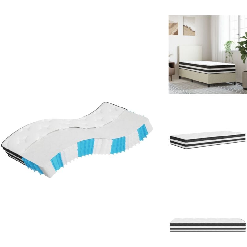 Matratze Taschenfederkern Mittel 90x200 cm - Taschenfederkernmatratze - Matratze 90x200 - Federkernmatratze - Mittelharte Matratze