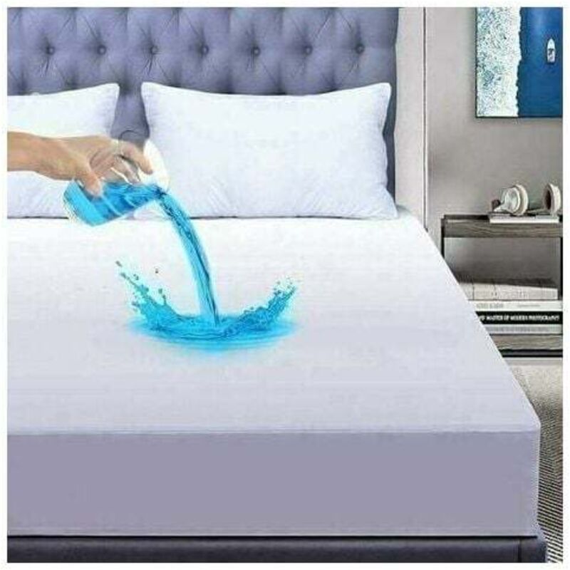 Matratzenschoner 200x200 cm, wasserfest, Bambus-Matratzenschoner, weicher hypoallergener Matratzenschoner 200x200 cm, milben- und bakterienhemmend,