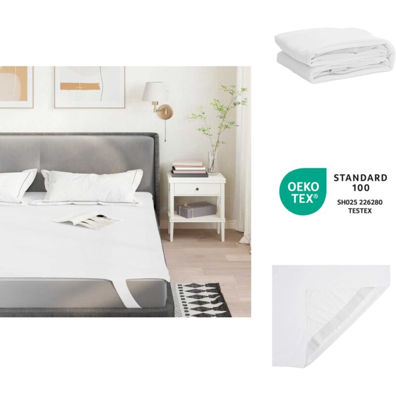 Matratzenschoner Weiß 140x190 cm Wasserdicht - Matratzenschoner - Matratzenauflauge - Matratzen Auflauge - Matratzentopper