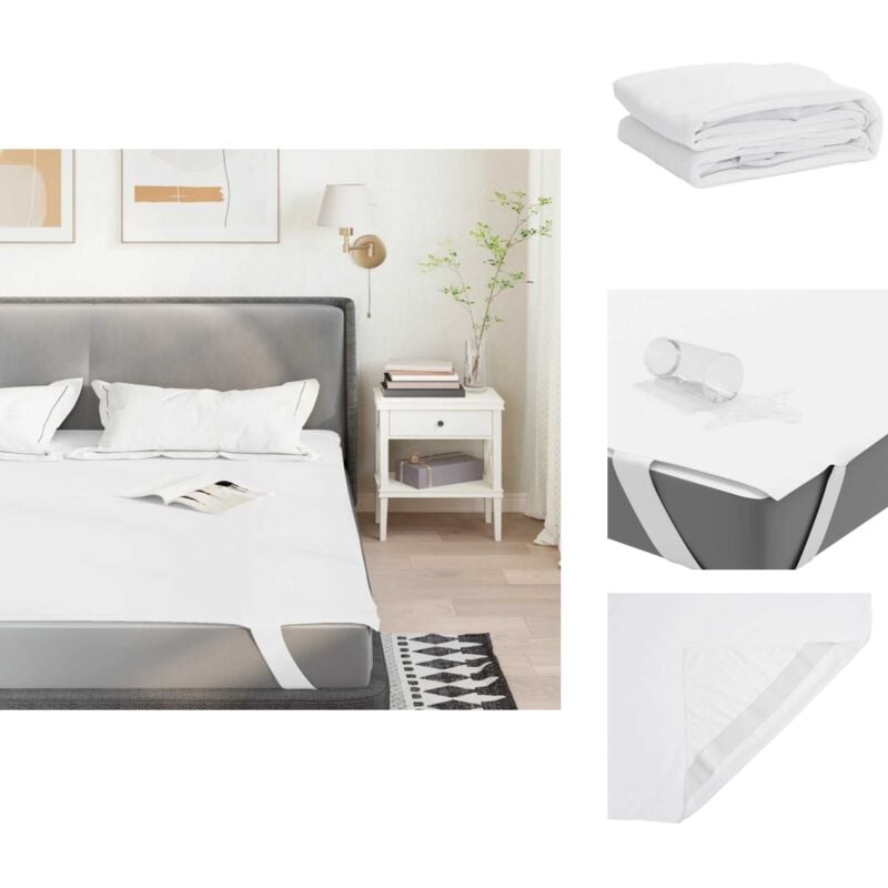 Matratzenschoner Weiß 160x200 cm Wasserdicht - Matratzenschoner - Matratzenauflauge - Matratzen Auflauge - Matratzentopper