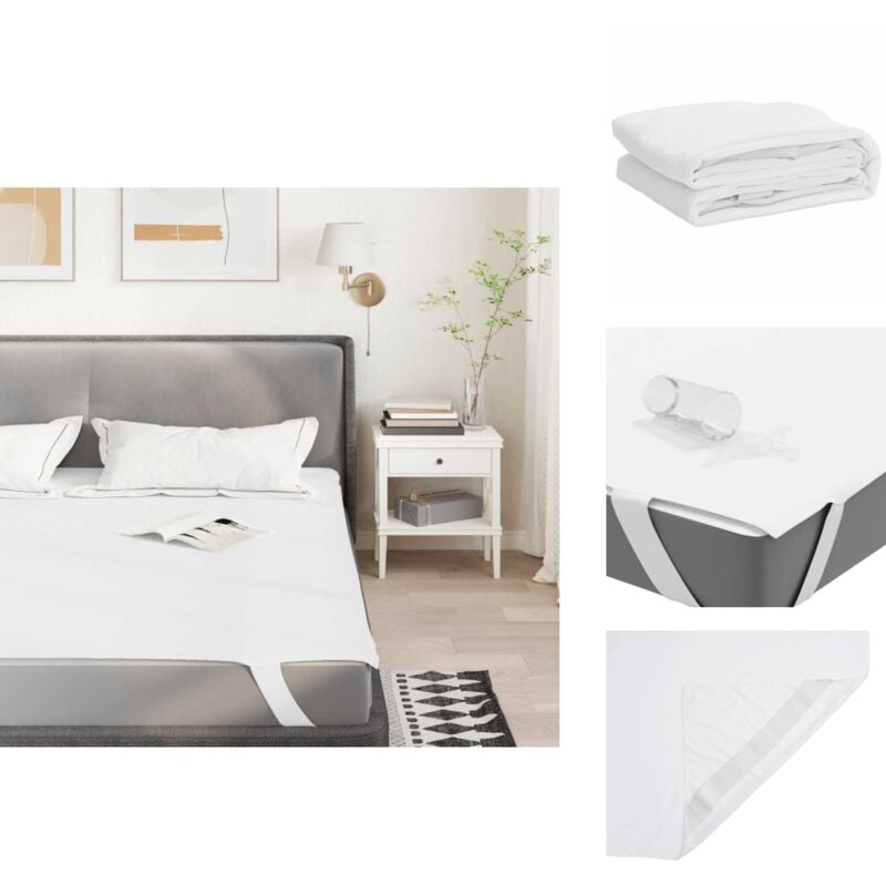 Matratzenschoner Weiß 180x220 cm Wasserdicht - Matratzenschoner - Matratzenauflauge - Matratzen Auflauge - Matratzentopper