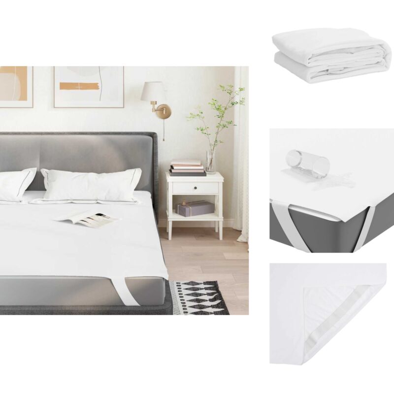 Matratzenschoner Weiß 90x220 cm Wasserdicht - Matratzenschoner - Matratzenauflauge - Matratzen Auflauge - Matratzentopper