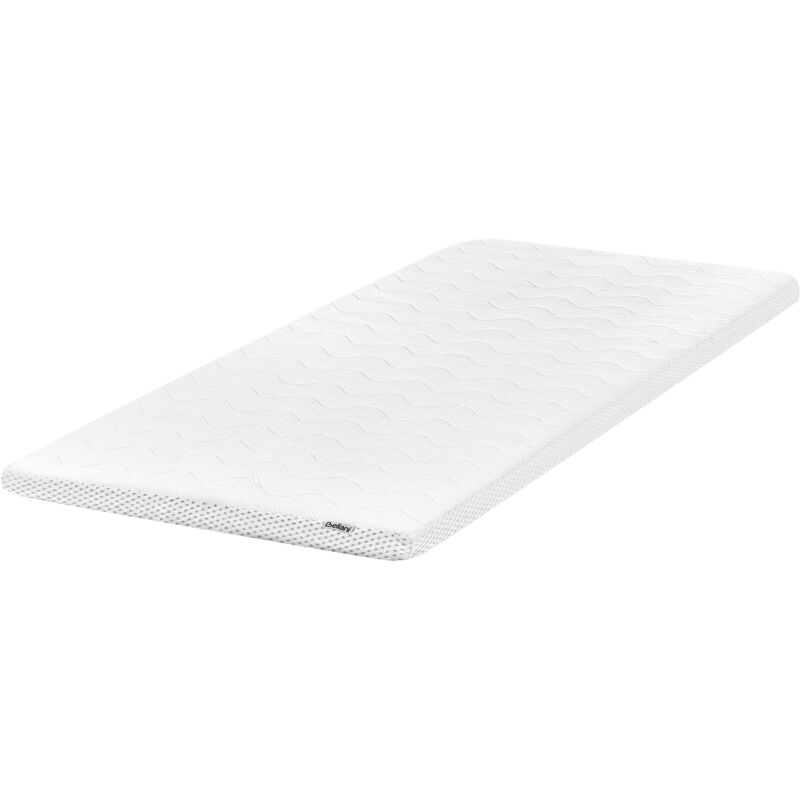 Beliani - Matratzentopper Weiß Gelschaum 90 x 200 cm Polyester Bezug Komfort Schaumtopper