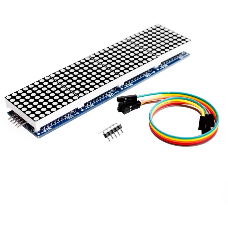 Aougo - MAX7219 Dot Matrix mcu led 4 in 1 4 x 64 Anzeigemodul kompatibel mit Arduino und Raspberry Pi MAX7219 Dot Matrix Modul, lh Control