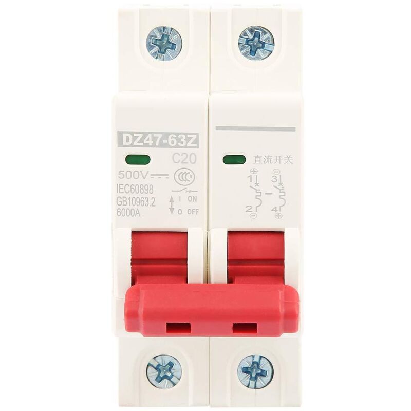 MCB DZ47-63Z-2P 2P 2P Miniatur-Gleichstrom-Leistungsschalter, Photovoltaik-Leistungsschalter, geeignet für Solaranlagen und kleine