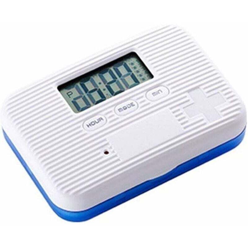 Medikamenten-Aufbewahrungsbox, intelligente elektronische Zeiterinnerung, Pillendose, Alarmmanager, Pillenbehälter (blau)-