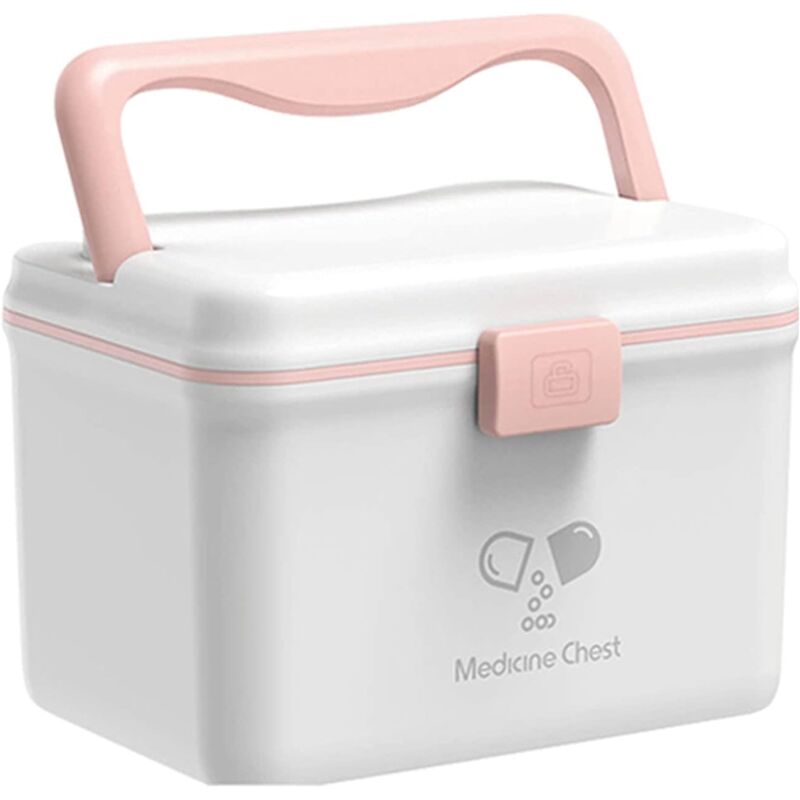 Medikamentenaufbewahrungsbox: Erste-Hilfe-Kasten, Familien-Erste-Hilfe-Kasten, tragbarer Diagnosemedizinkasten für Zuhause und die Schule