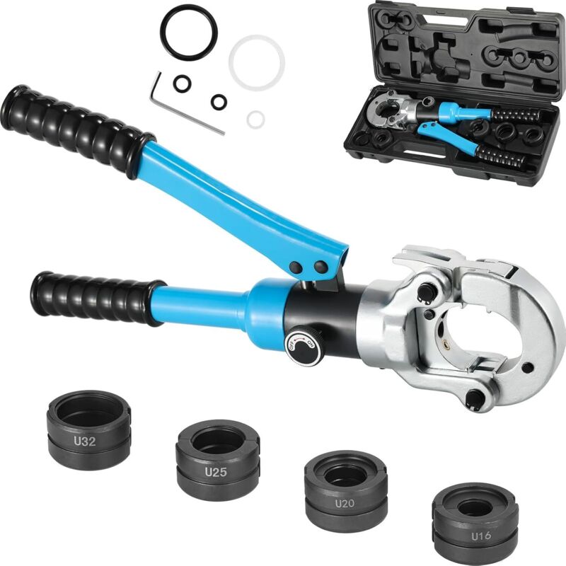 Mehrschichtige U-förmige Crimpzange, 8T-Ausgang, Aluminium-Kunststoff-/Pex-/PB-Rohre, Crimpzange mit 360° drehbarem Kopf und ergonomischem