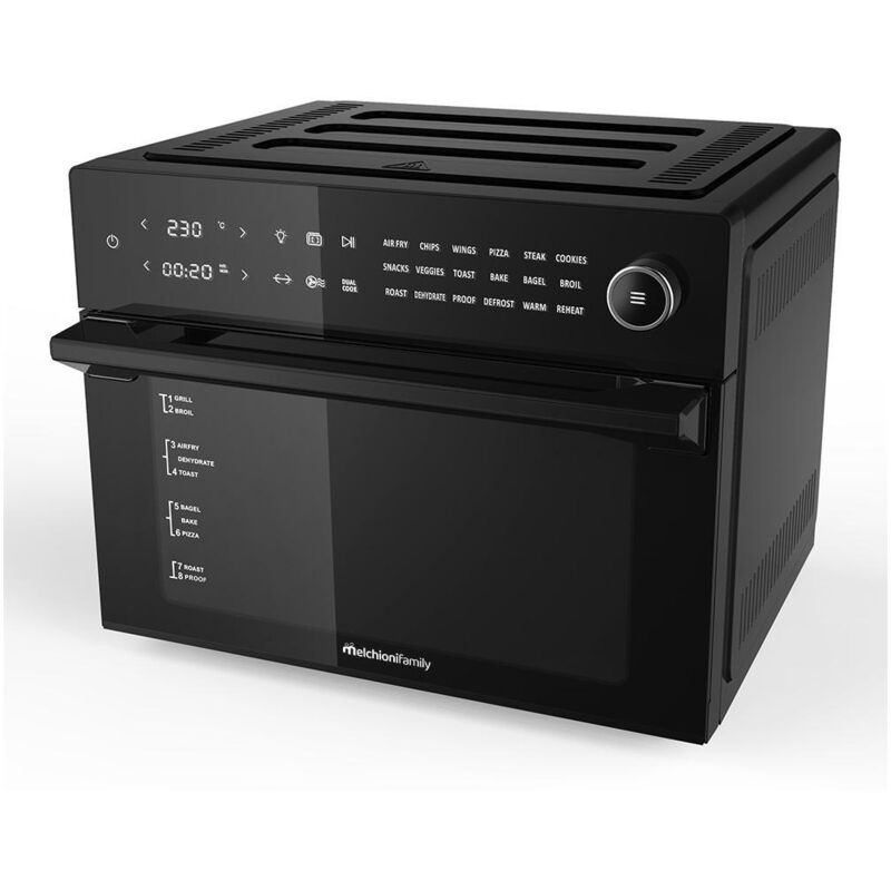 Melchioni 118340032 Fritteuse Eins/Eine(r) 30 l Unabhängig 1800 W Heißluftfritteuse Schwarz