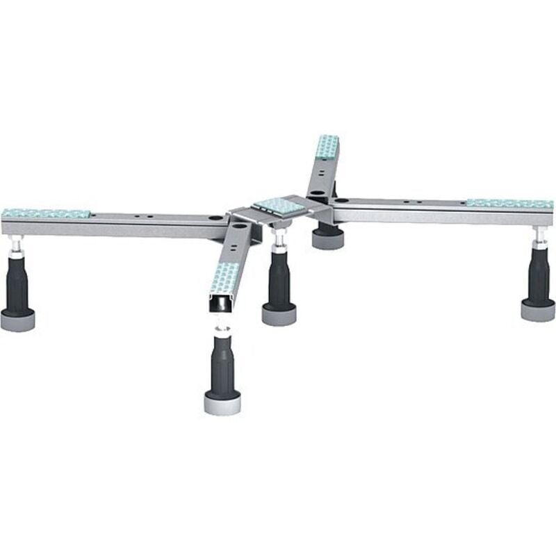 MEPA Brausewannenfuss BW Eco, Höhenverstellbar bis 180 mm - für Stahl- und Acrylduschwannen von 700 x 700 bis 900 x 900 mm - 150 152