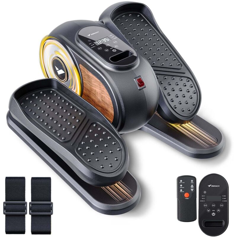 Merach - Mini Ellipsentrainer & Pedaltrainer, Untertisch Crosstrainer mit 12 Stufen, Fernbedienung, LED-Display