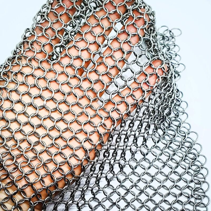 Netzschwamm, Edelstahlschwamm, Stahlbürste für Pfannen (L (21 x 21 cm))