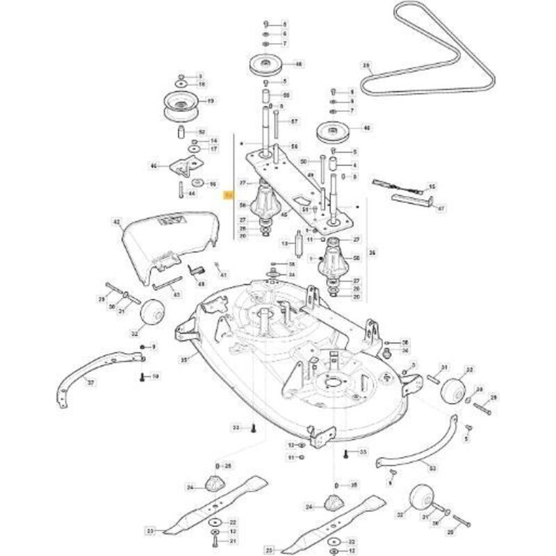 Messerlager für Rasentraktor-Mähwerk ggp - 382207214/0