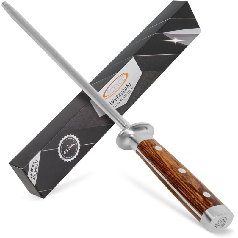Ecence - Wetzstahl Messerschärfer aus Edelstahl (65HRC) Profi Messerschleifer Schleifstab